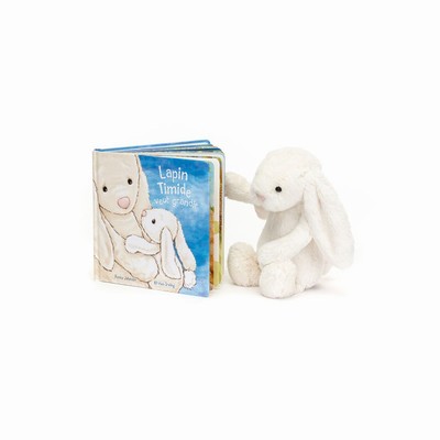 Jellycat Lapin Timide Veut Grandir Livre and Bashful Cream Konijn Medium | OV3451678